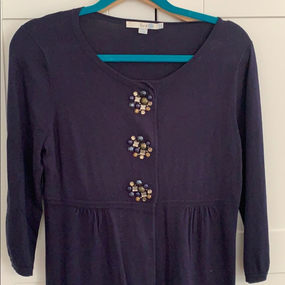 Boden UK navy long cardigan